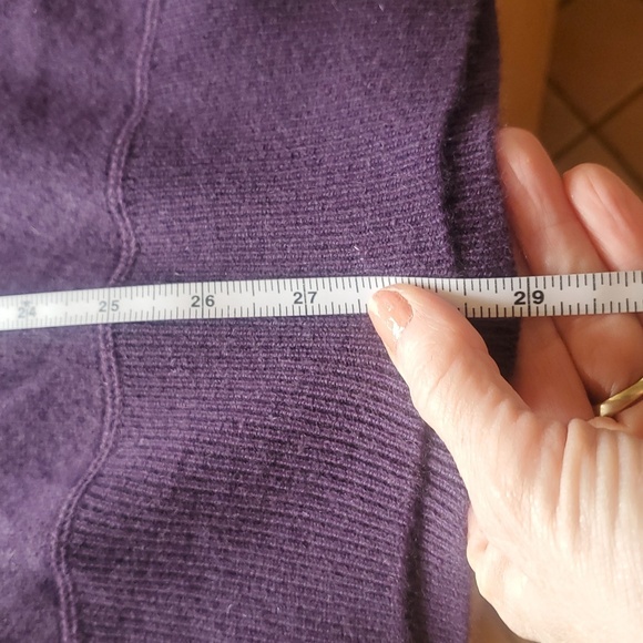 Vertical Designs 100% Wool & Cashmere Purple Women's Sz. XL Sweater - Picture 8 of 11